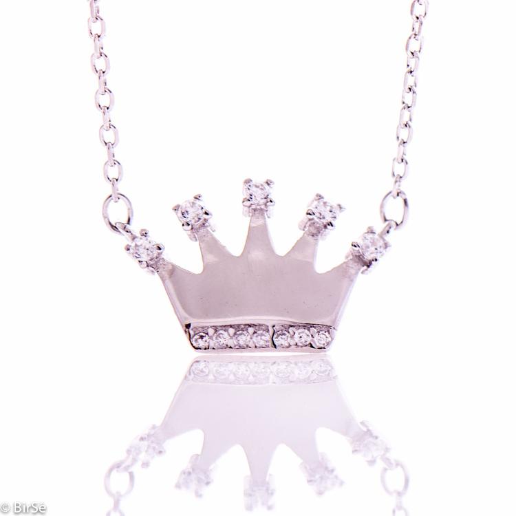 Silver necklace - Crown