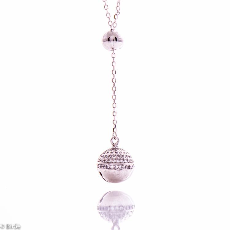 Silver Necklace - Balls