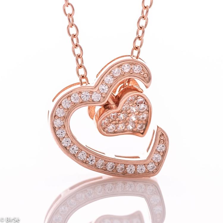 Silver necklace - Heart 356