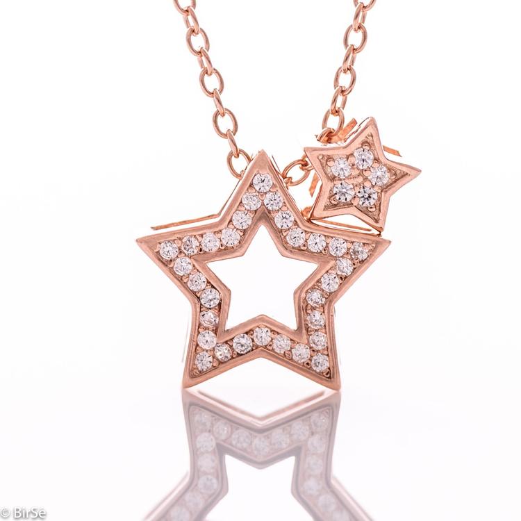 Silver necklace - Stars 357