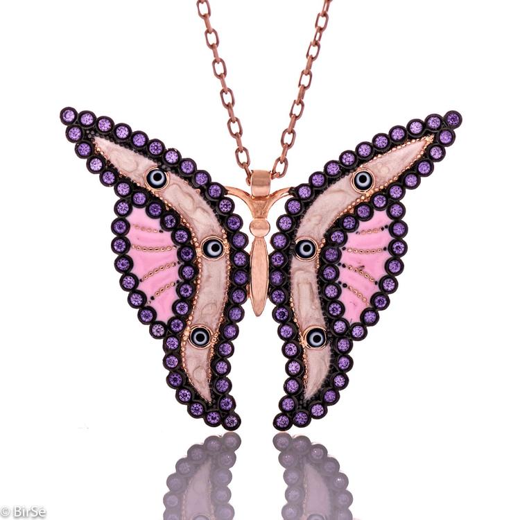 Silver necklace - Butterfly