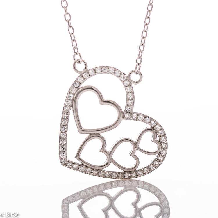Silver Necklace - Heart