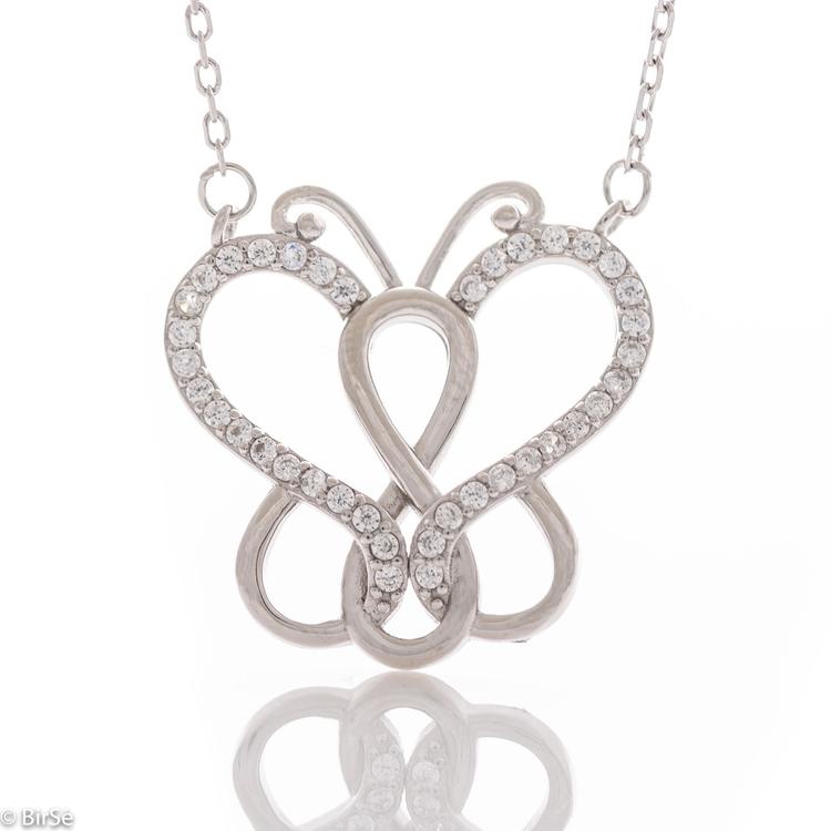 Silver necklace - Butterfly