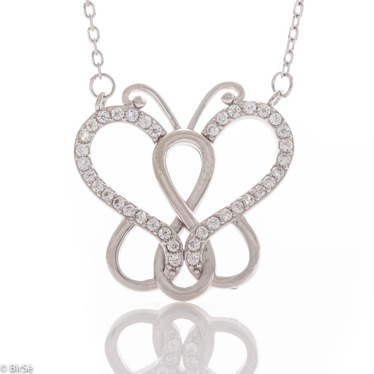 Silver necklace - Butterfly