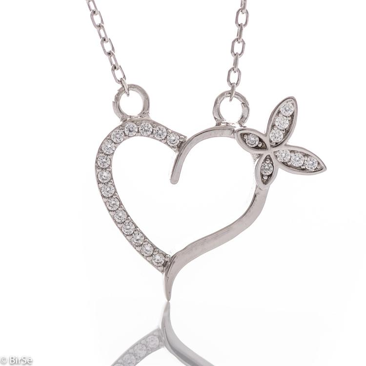 Silver Necklace - Heart