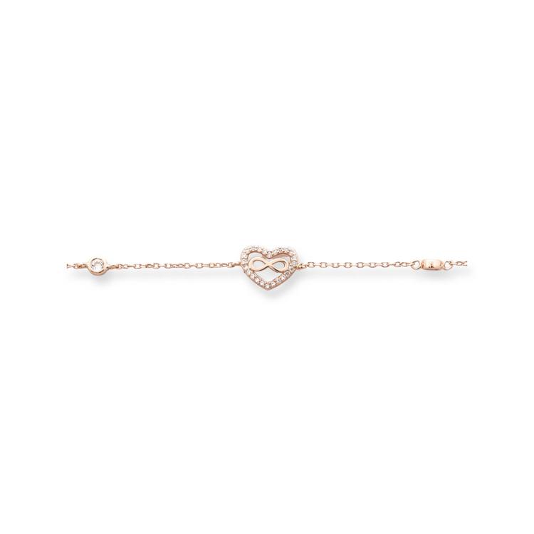 Silver Bracelet - Heart and Infinity 