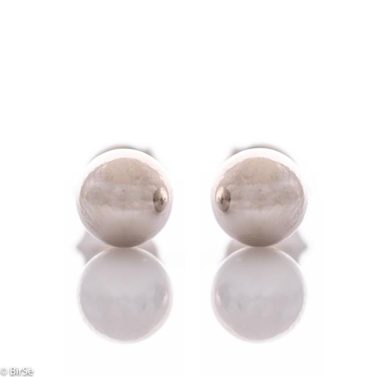 Silver earrings - Balls 