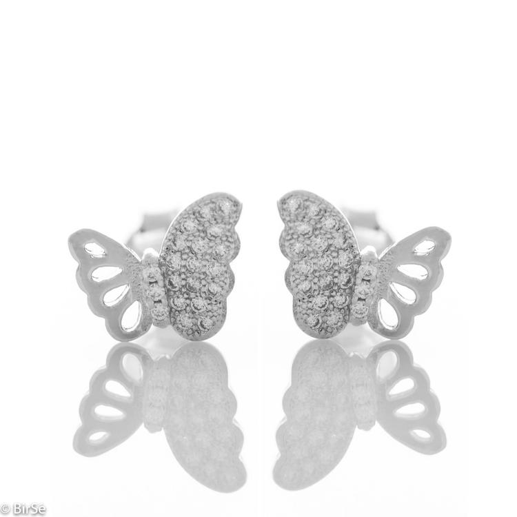 Silver earrings - Butterfly Magic