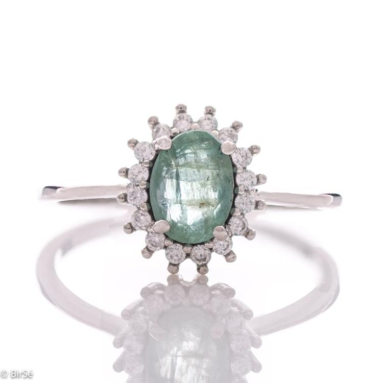 Silver Ring - Natural Emerald 1,26 ct.