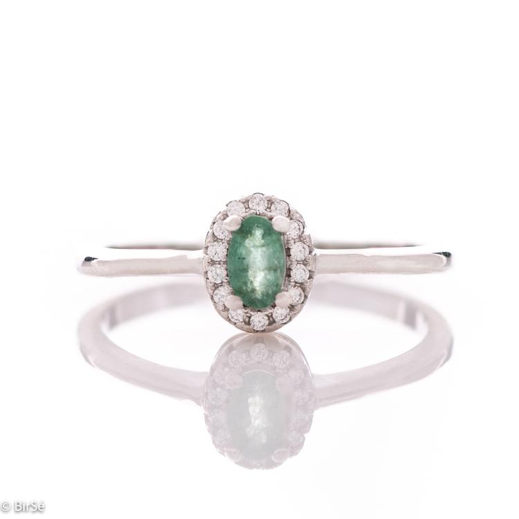 Silver Ring - Natural Emerald 0,25 ct.