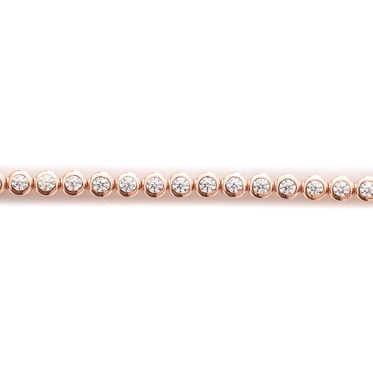 Silver bracelet - Red zircons