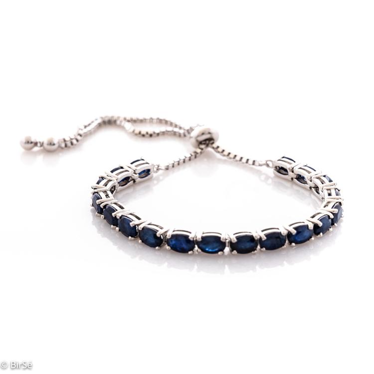 Silver bracelet - Natural Sapphire 10,80 ct.