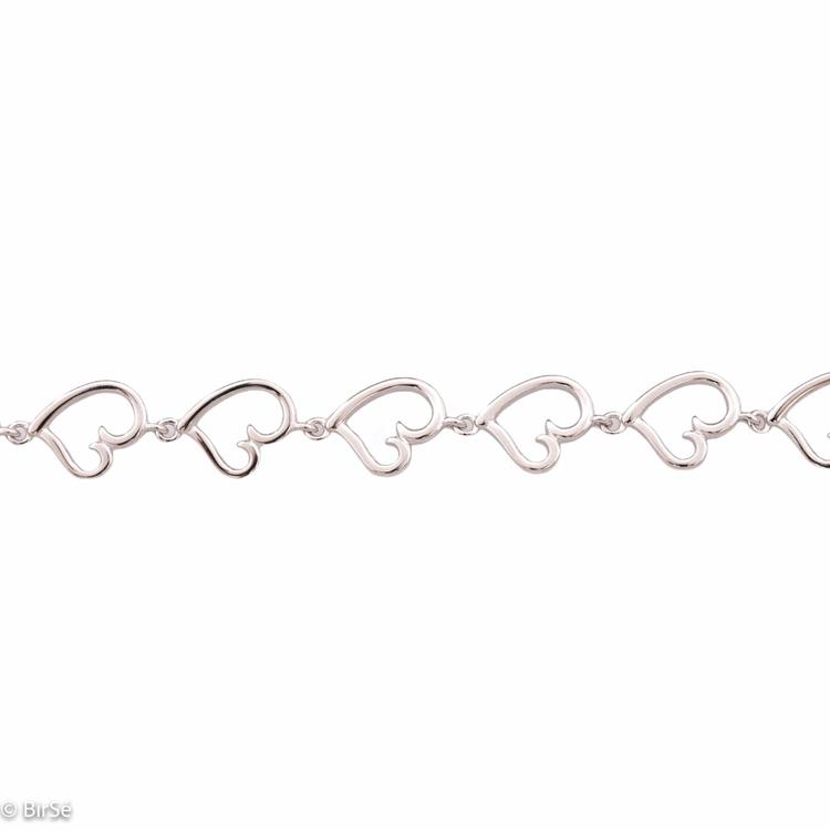 Silver Bracelet - Hearts