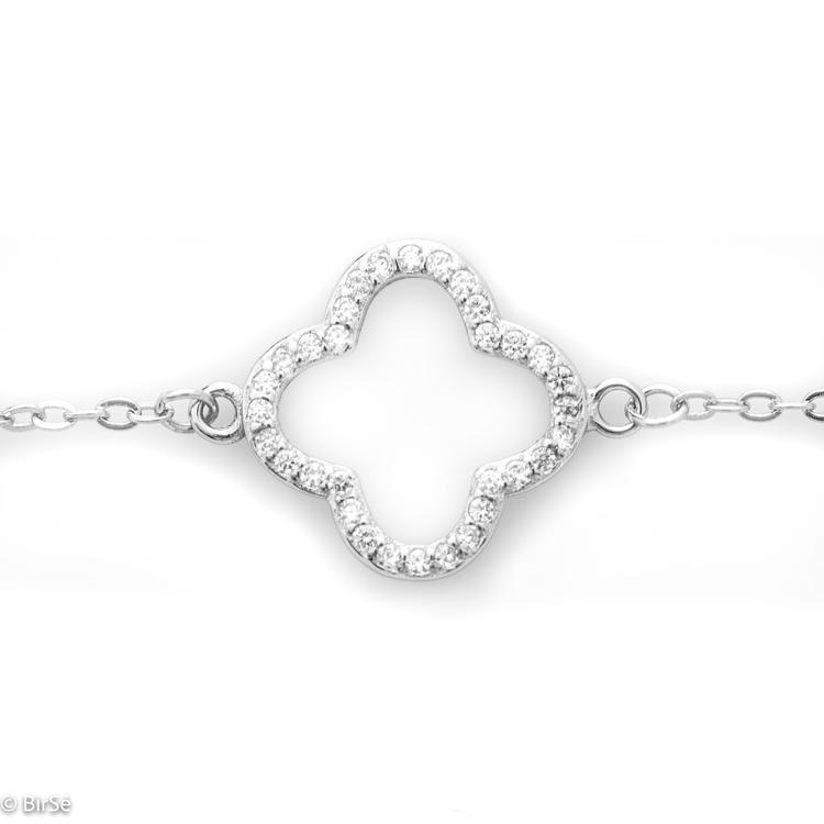 Silver bracelet - Clover