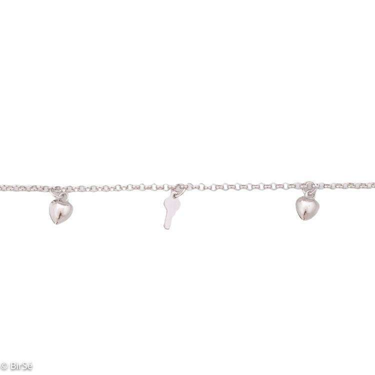 Silver ankle bracelet - Pendants 