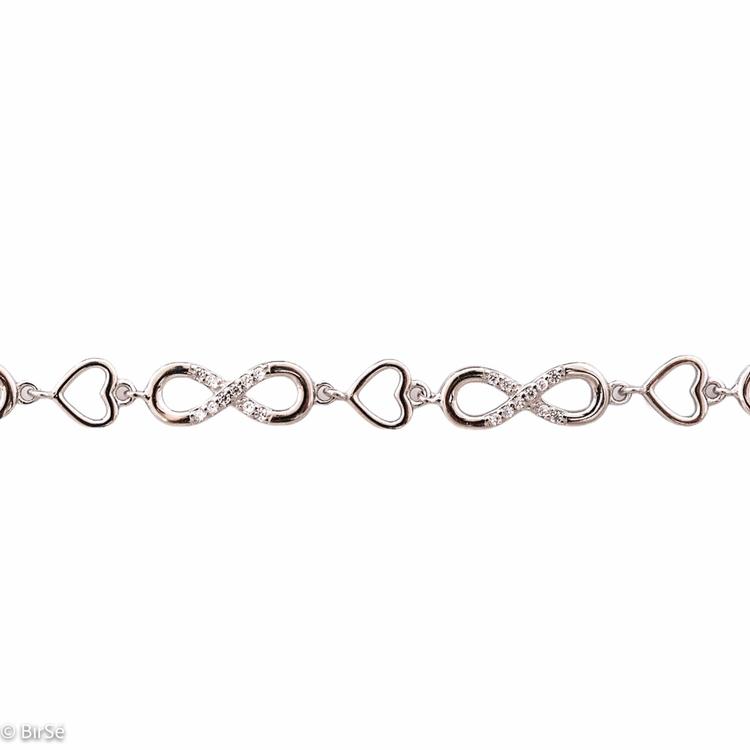 Silver Bracelet - Hearts and Infinities