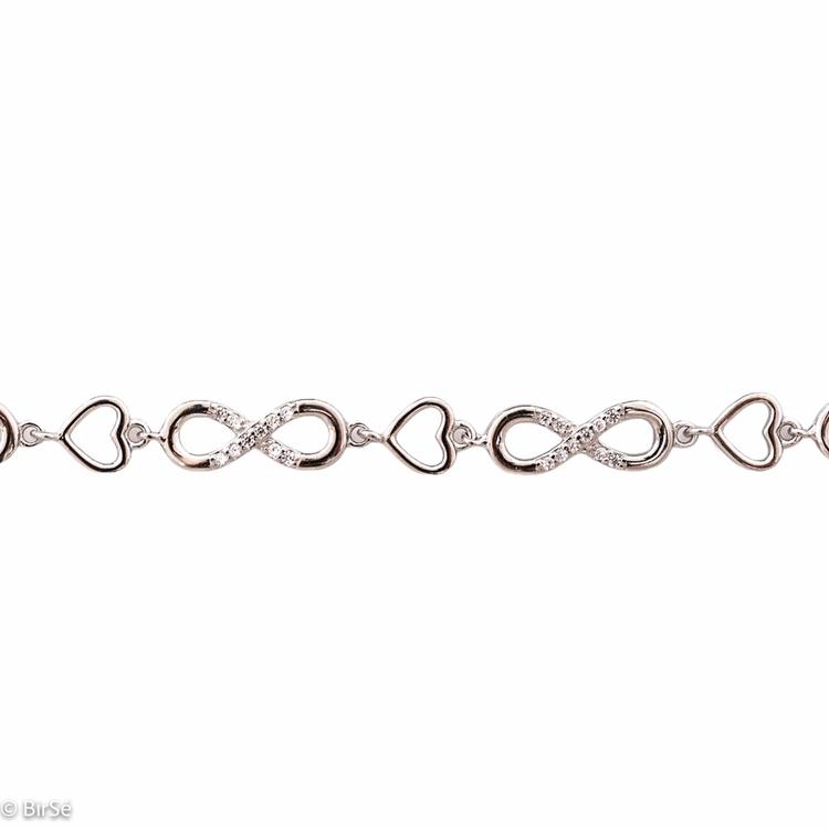 Silver Bracelet - Hearts and Infinities