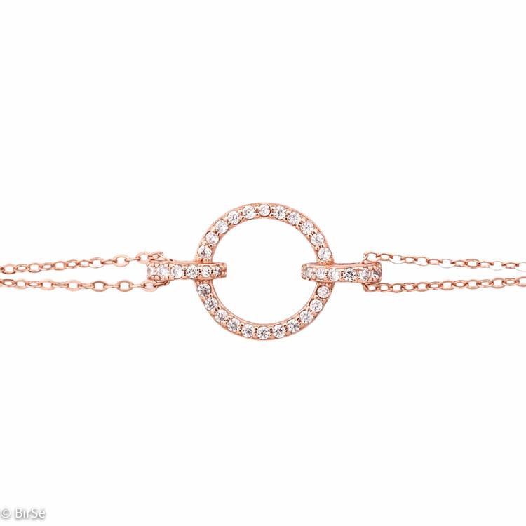 Silver bracelet - Pink Beauty