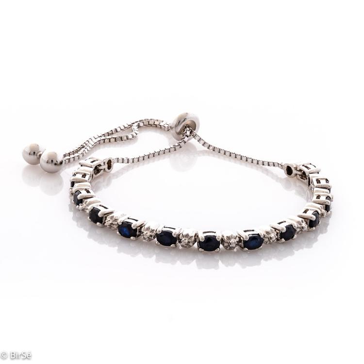 Silver bracelet - Natural Sapphire