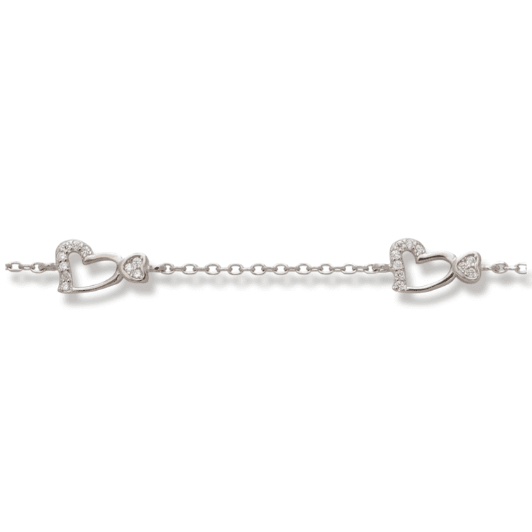 Silver bracelet - Enchanting hearts