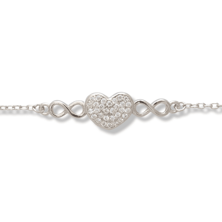 Silver bracelet - Heart § Infinity