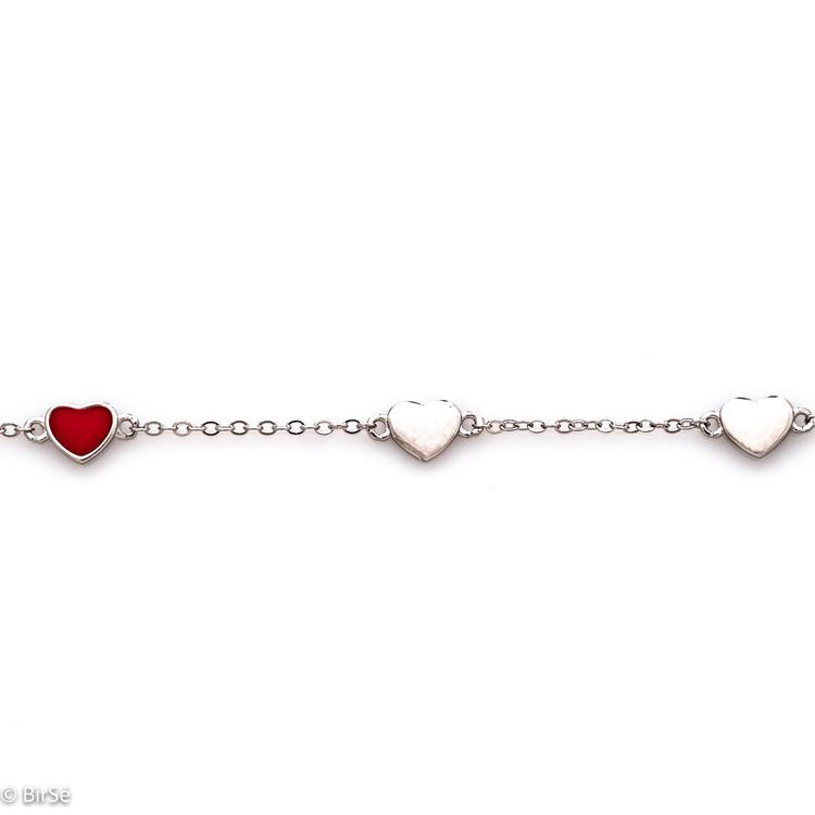 Silver bracelet - Hearts