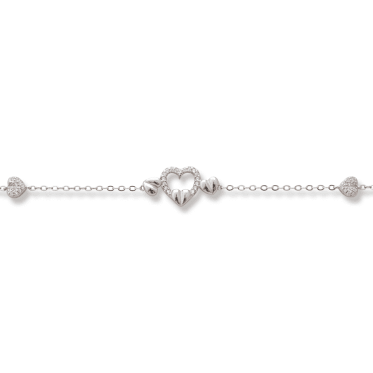 Silver Bracelet - Exquisite Hearts