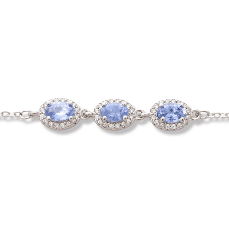 Silver bracelet - Natural Tanzanite 1.44 ct.