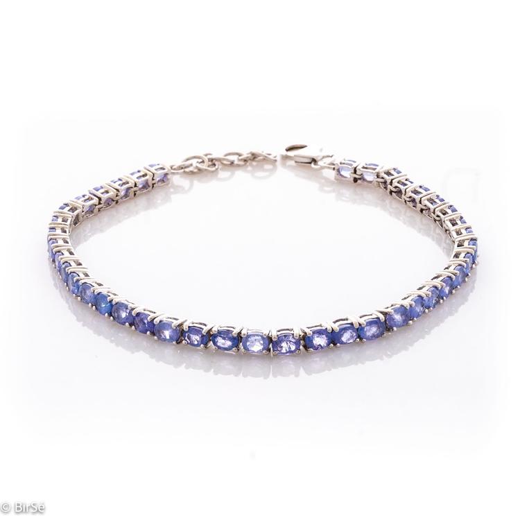 Silver Bracelet - Natural Tanzanite 10,00 ct.