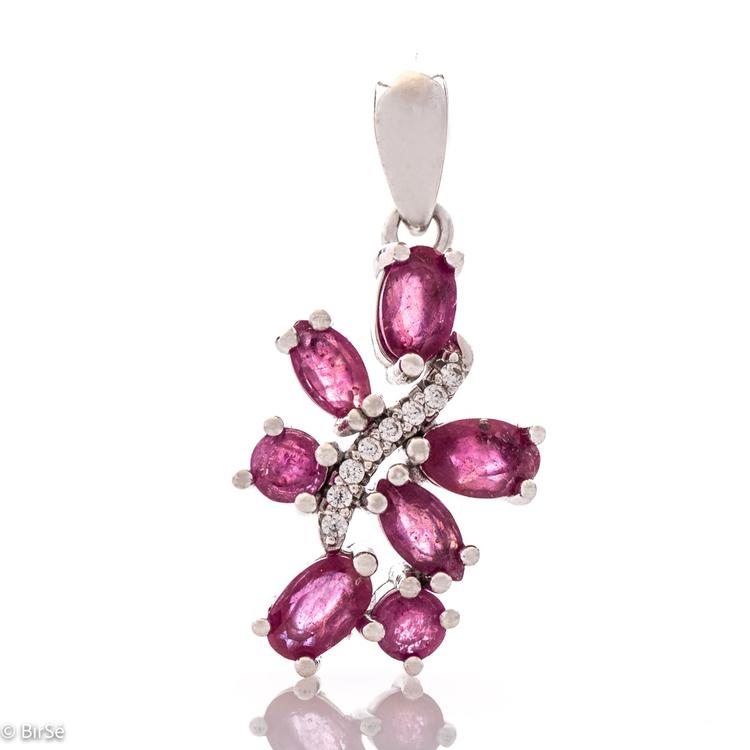 Silver pendant - Natural Ruby 1,83 ct.