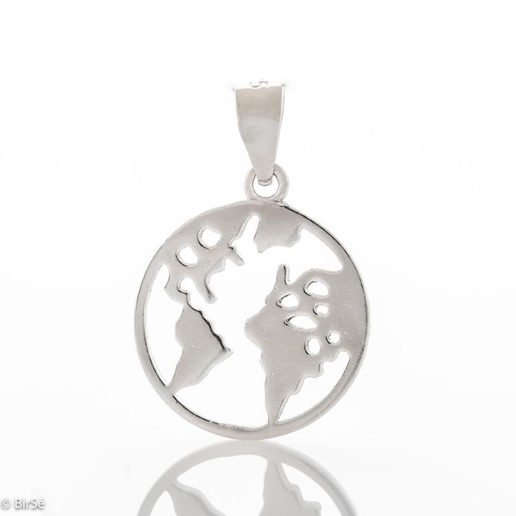 Silver Pendant - Earth