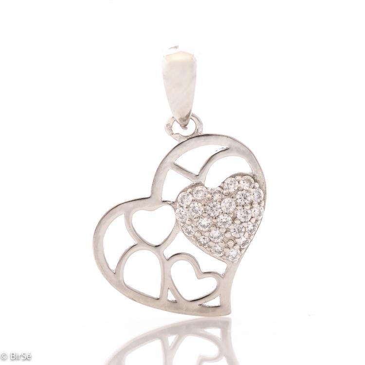 Silver Pendant - Symphony of Hearts