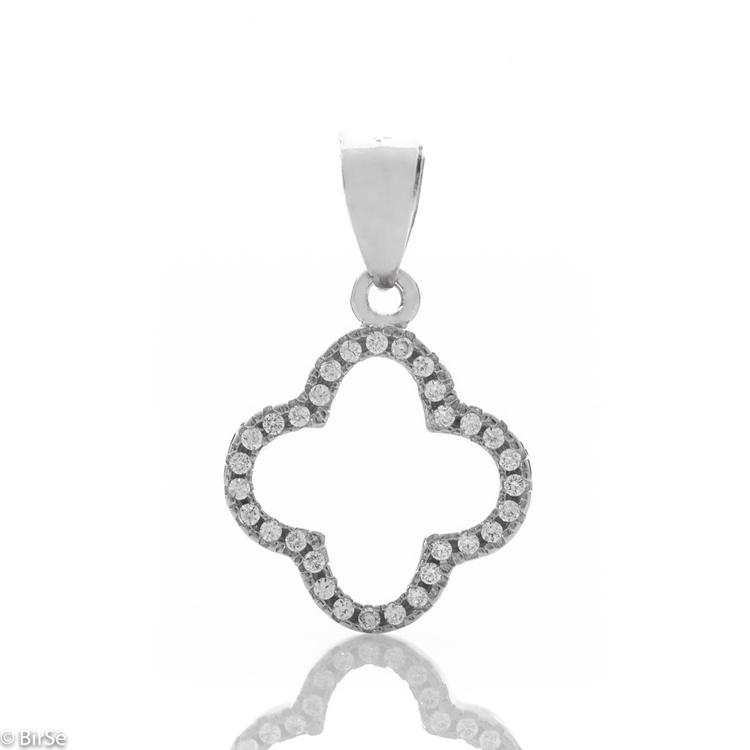 Silver pendant - Clover 