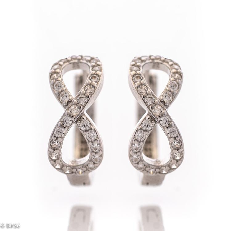 Silver earrings - Rings with Infinity