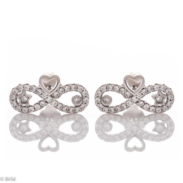 Silver Earrings - Adorable Infinity