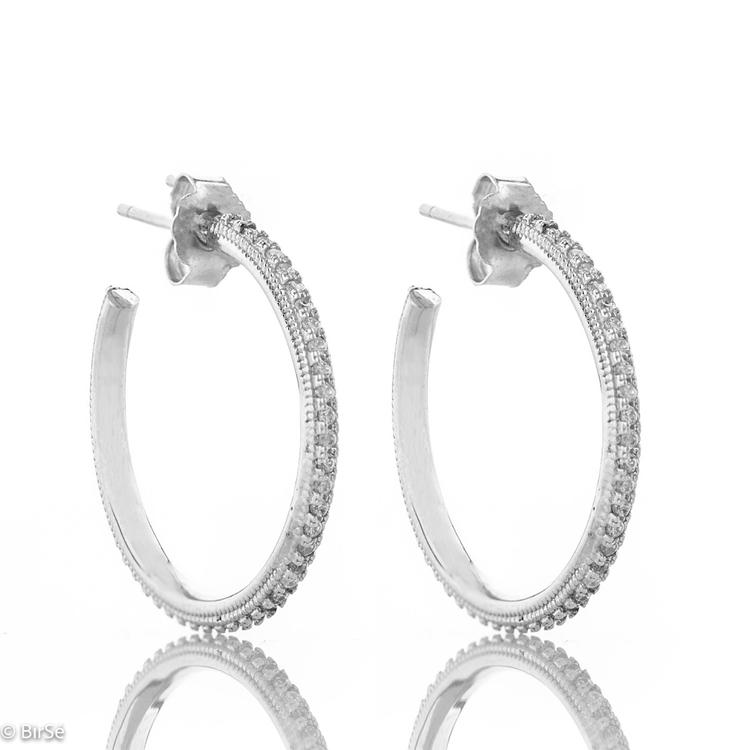 Silver earrings - Rings 