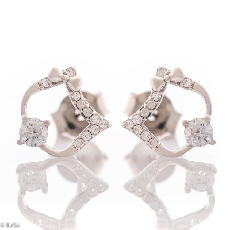 Silver earrings - Kitten