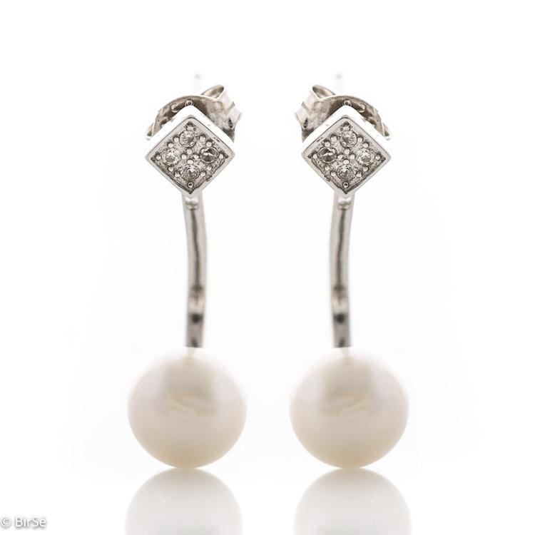 Silver earrings - Pearl