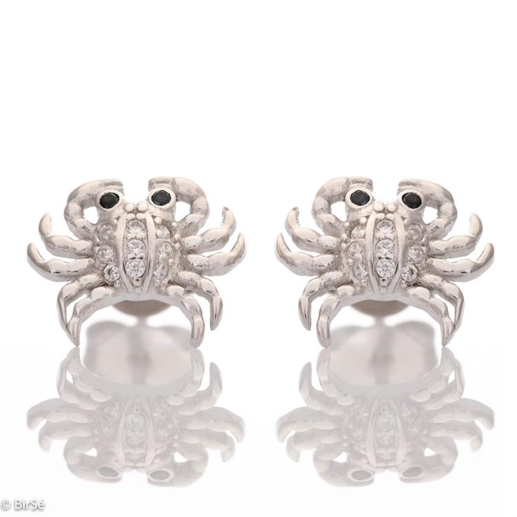 Silver earrings  - Crabs