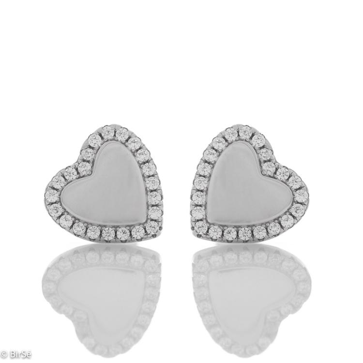 Silver earrings - Hearts