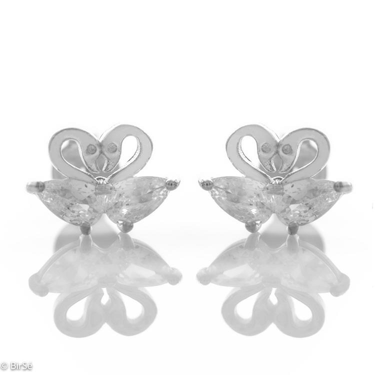 Silver earrings - Swans