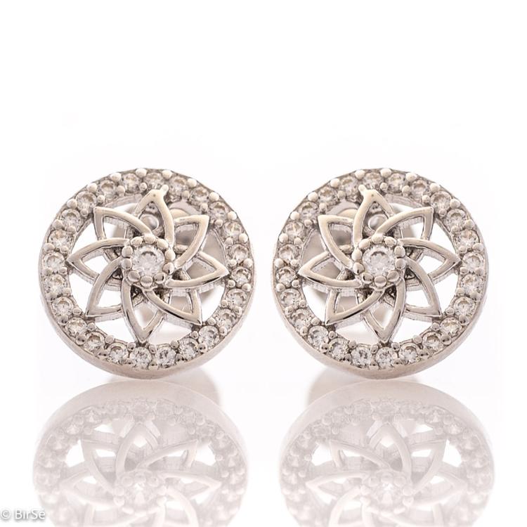 Silver Earrings - Exquisite Flowers