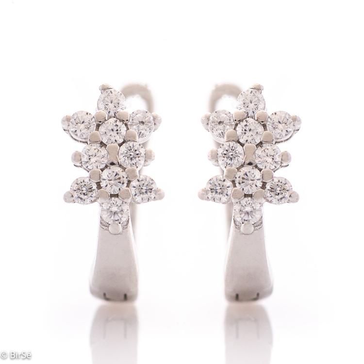 Silver earrings - Flower