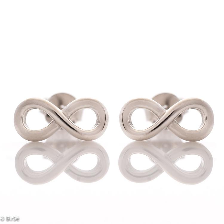 Silver earrings - Infinity 