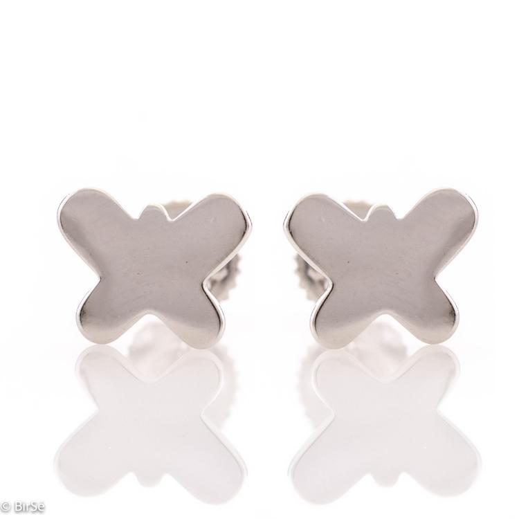 Silver earrings - Butterflies