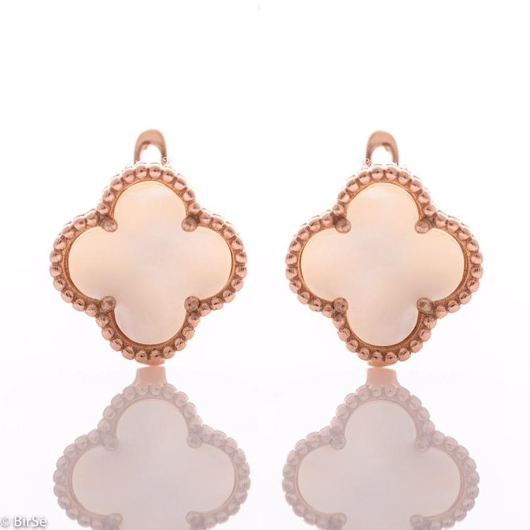 Silver earrings - Clovers 