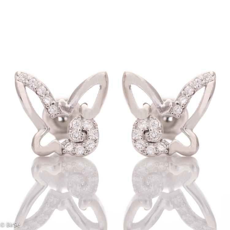 Silver earrings - Butterfly