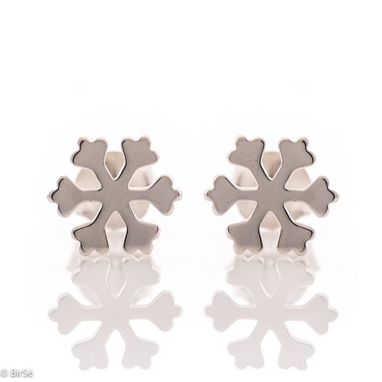 Silver earrings - Snowflake