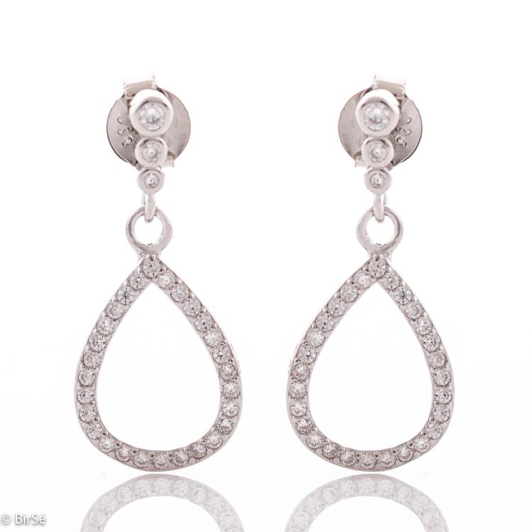 Silver earrings - Drop Beauty