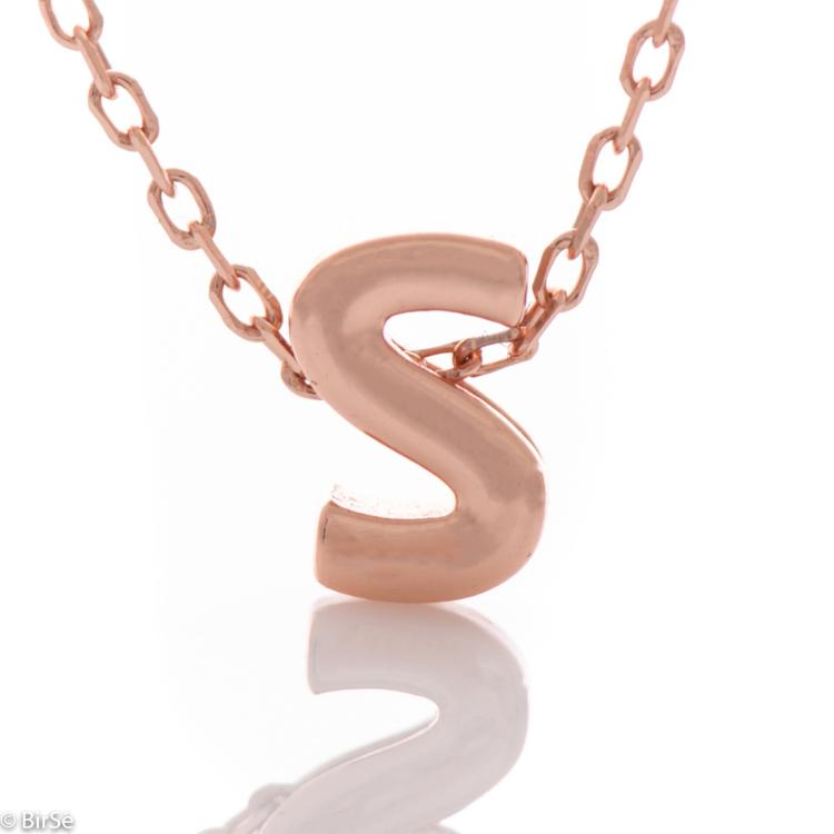 Silver necklace - letter S